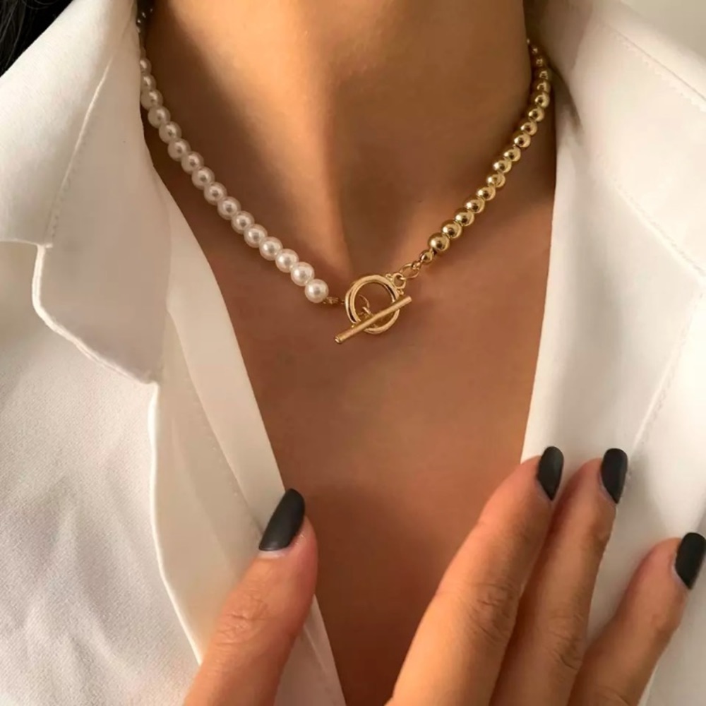 Pearl Beads Necklace Choker